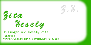 zita wesely business card